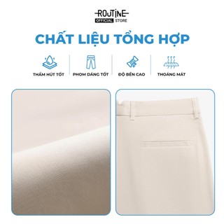 Quần Dài Kaki Nam Form Slim Cropped - Routine 10F25PCA018