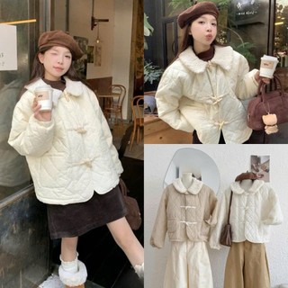 ÁO KHOÁC PHAO TRÁM TRẦN PHỐI CỔ LÔNG Hàn Quốc AoKhoacPhao357