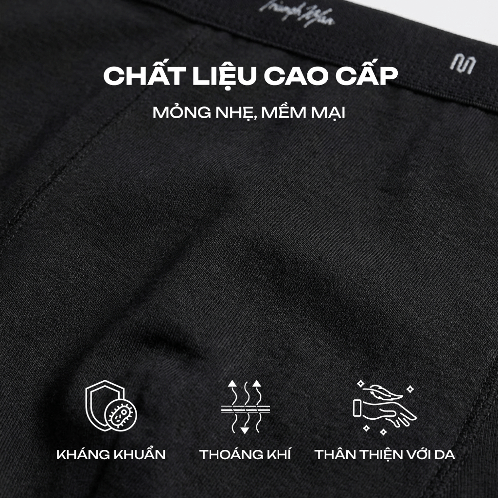 Combo 5 Quần Boxer Nam Insidemen Bamboo Visco tự nhiên  kháng khuẩn khử mùi IBX008EDP05