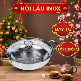 Nồi lẩu inox đáy từ 30cm, lý tưởng cho mọi bếp, hoàn hảo cho món lẩu và xào nấu đa năng cực tiện lợi