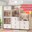 Tủ Nhựa Cho Bé RỘNG 80CM Ngăn Treo Tiện Lợi, Tủ Nhựa Đa Năng Nhựa Nguyên Sinh Không Mùi An Toàn Cho Bé - HC13
