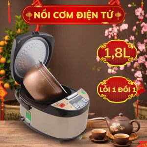 Nồi cơm điện tử NK Media 1870 dung tích 1.8L có 15 chế độ nấu cùng với hẹn giờ - Bảo hành 12 tháng