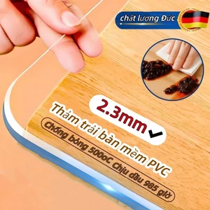 Tấm lót bàn PVC trong suốt chống trượt 360°,Kháng Dầu Ổn định và không bị dịch chuyển,phù hợp với mọi máy tính để bàn