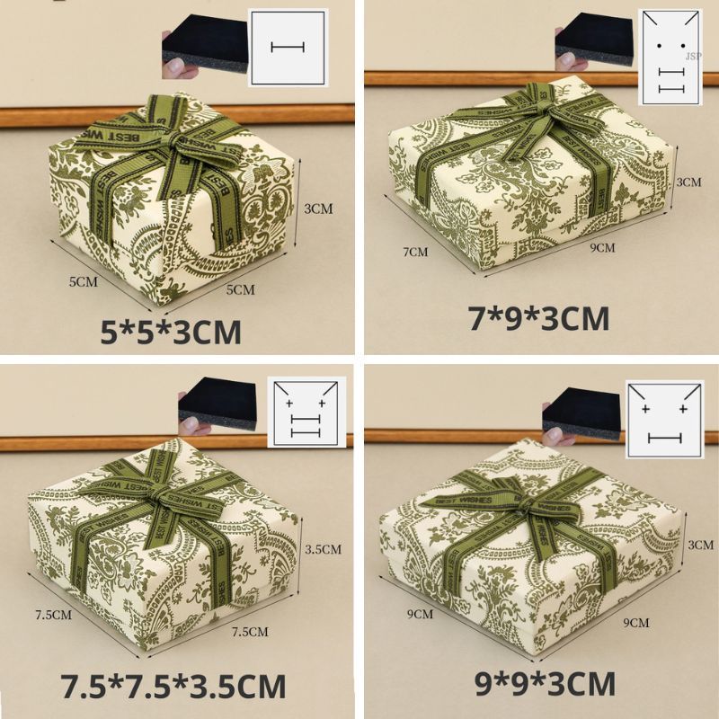 Combo Hộp đựng trang sức RETRO giấy hộp đựng nhẫn hộp dây chuyền bông tai vòng tay hộp trang sức JSP