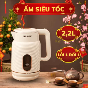 Ấm đun nước SRAPP ST255 công suất 1500W, dung tích 2,2L chất liệu lòng ấm inox 304 an toàn vệ sinh