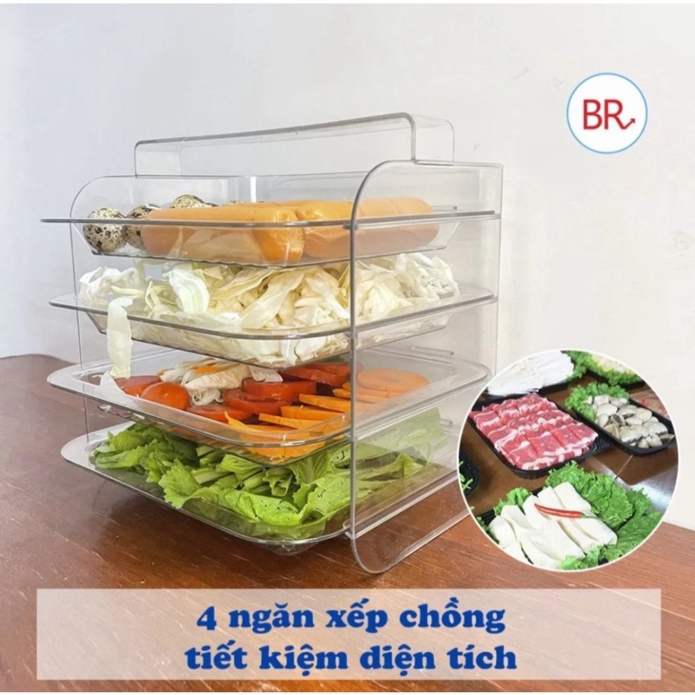 Khay Đựng Thực Phẩm Trong Suốt Cao Cấp Chính Hãng Việt Nhật (mã 5599)