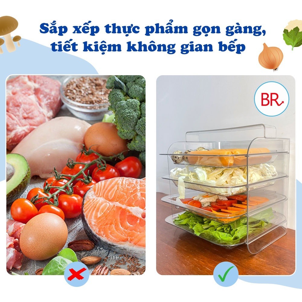Khay Đựng Thực Phẩm Trong Suốt Cao Cấp Chính Hãng Việt Nhật (mã 5599)