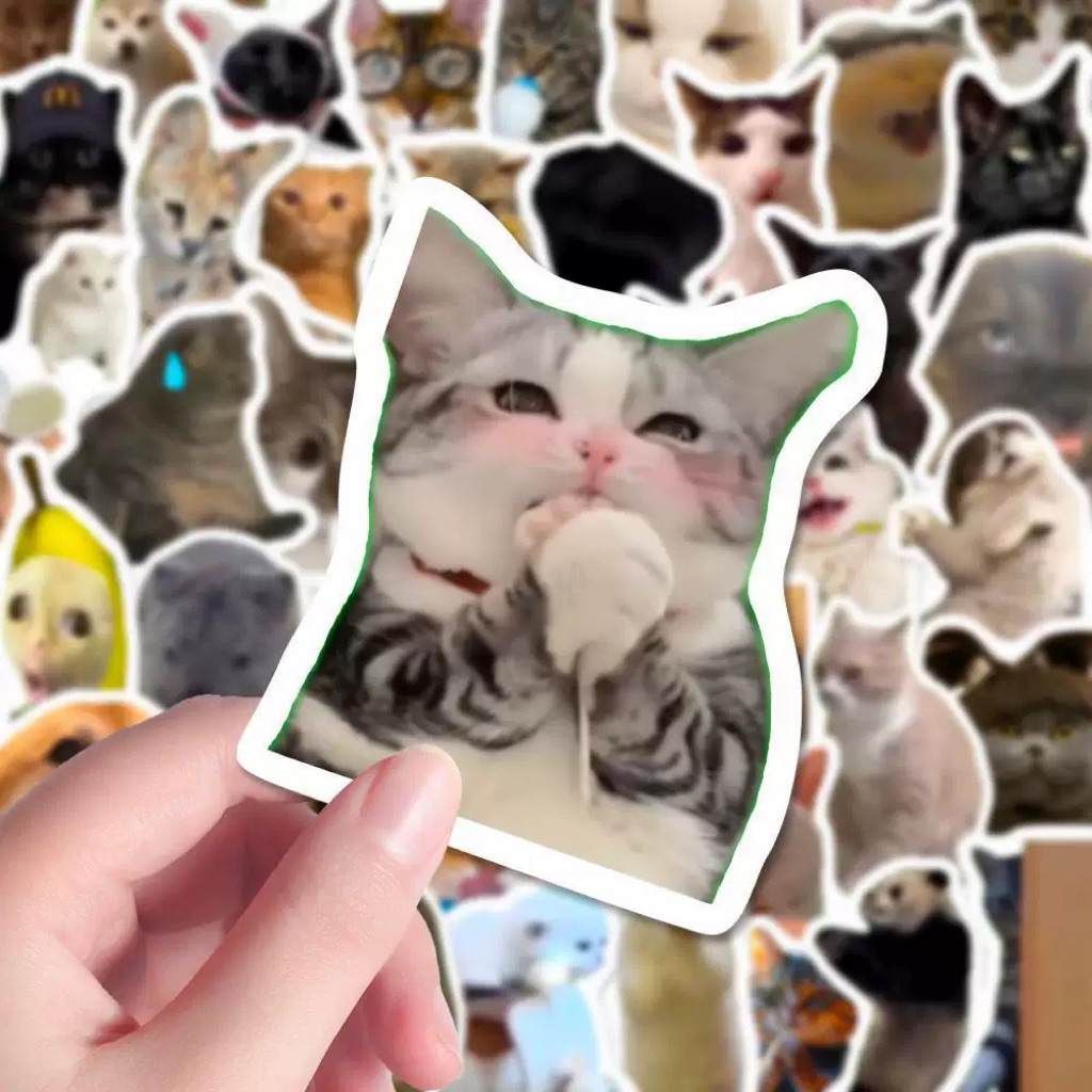 [Hỏa tốc] Sticker meme mèo vui nhộn, hài hước, bám chắc set 10/20/50 ...