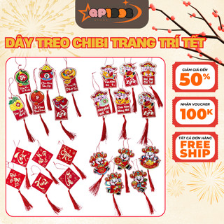 Dây Treo Trang Trí Decor Tết Nguyên Đán Chibi Dễ Thương Tô Điểm Không Gian Tết