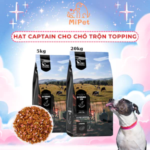 Thức ăn hạt captain cho chó Bao lớn 20kg - trộn bò, cá hồi, phô mai