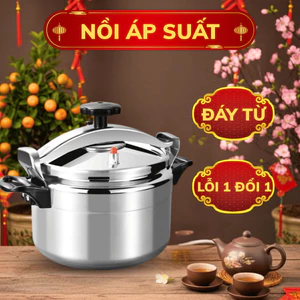 Nồi áp suất Fujika chất liệu hợp kim nhôm, nồi hầm đa năng nấu mọi loại bếp từ, gas, hồng ngoại