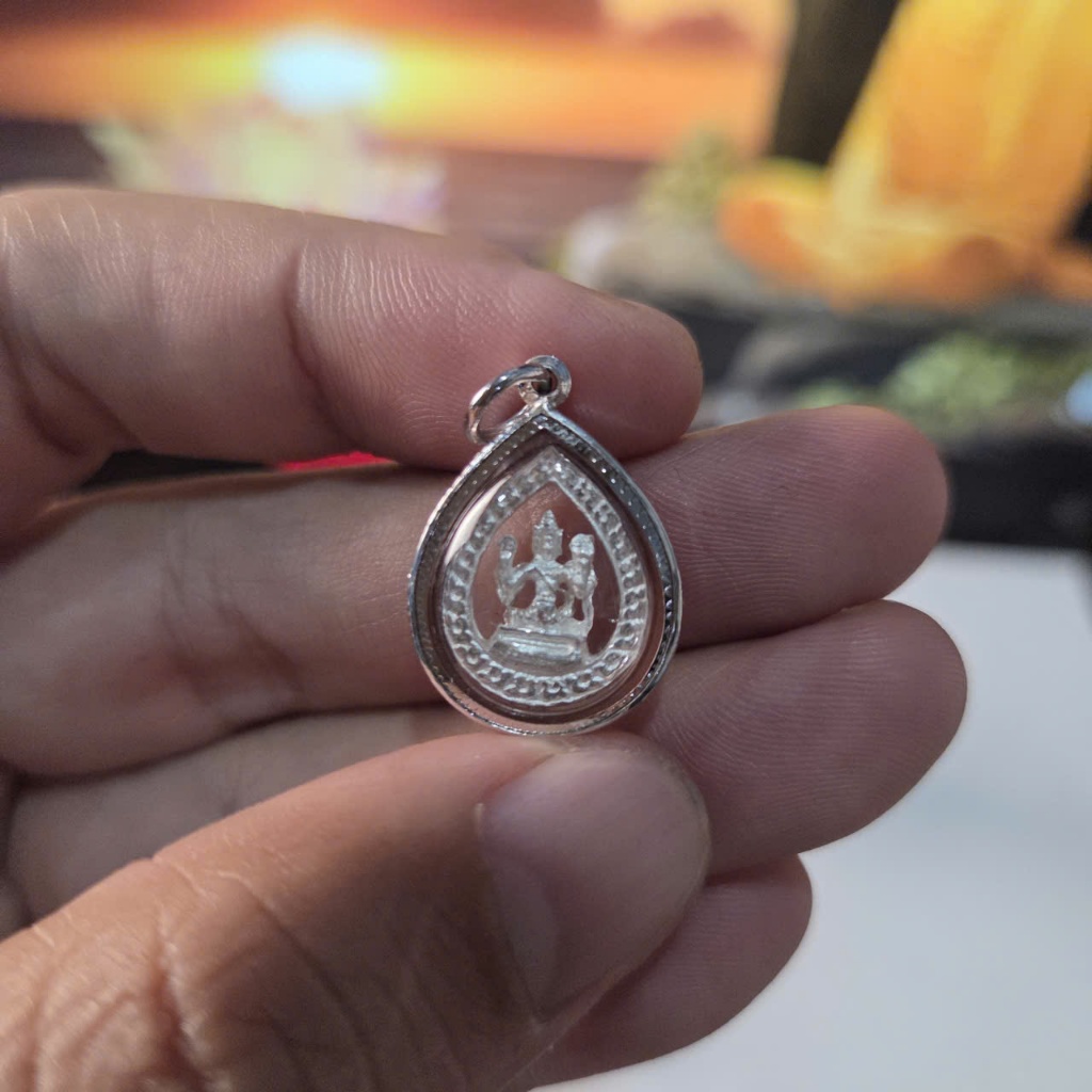 Mặt Dây Chuyền Bạc Đính Đá Giọt Nước 1.7cm Thiết Kế Nhỏ Gọn Sang Trọng