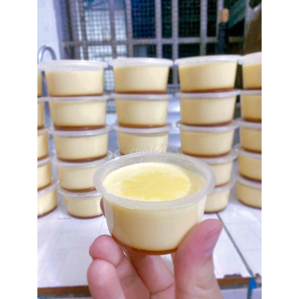 100 Hộp Nhựa Làm Bánh Flan Size Trung 65ml Hủ Nhựa PP An Toàn Không BPA Kèm Nắp Chịu Nhiệt Dùng Cho Bánh Flan Sữa Chua