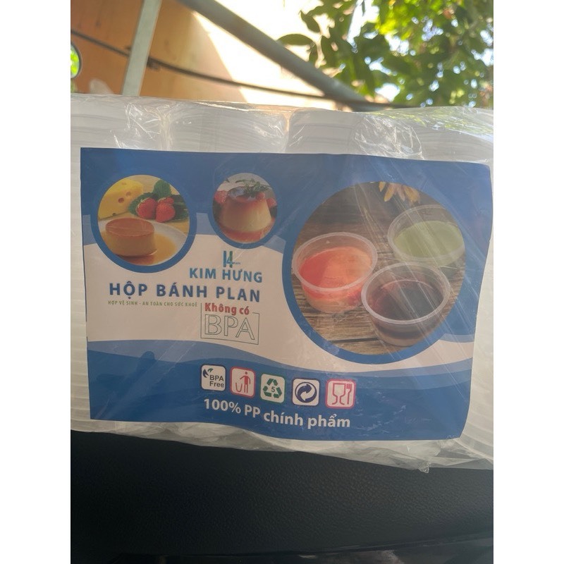 100 Hộp Nhựa Làm Bánh Flan Size Trung 65ml Hủ Nhựa PP An Toàn Không BPA Kèm Nắp Chịu Nhiệt Dùng Cho Bánh Flan Sữa Chua
