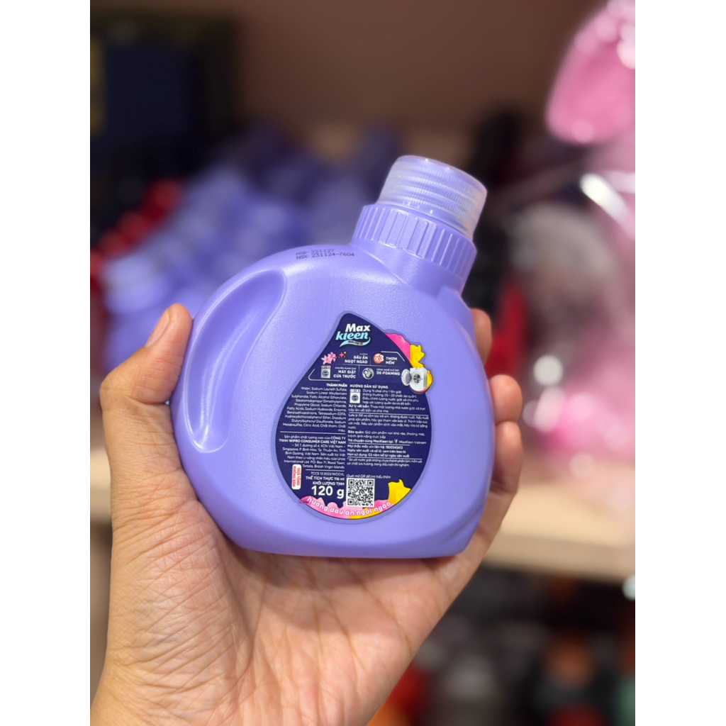 Nước giặt xả Maxkleen 120gr mini tiện lợi siêu thơm date 2027 [hoả tốc]