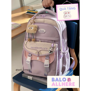 BaLo (XINHXINH) [SẴN ĐỎ] Balo Nữ Đi Học Cấp 1 Cấp 2 Cấp 3 To Nhiều Ngăn MONDAYLUCY BL460