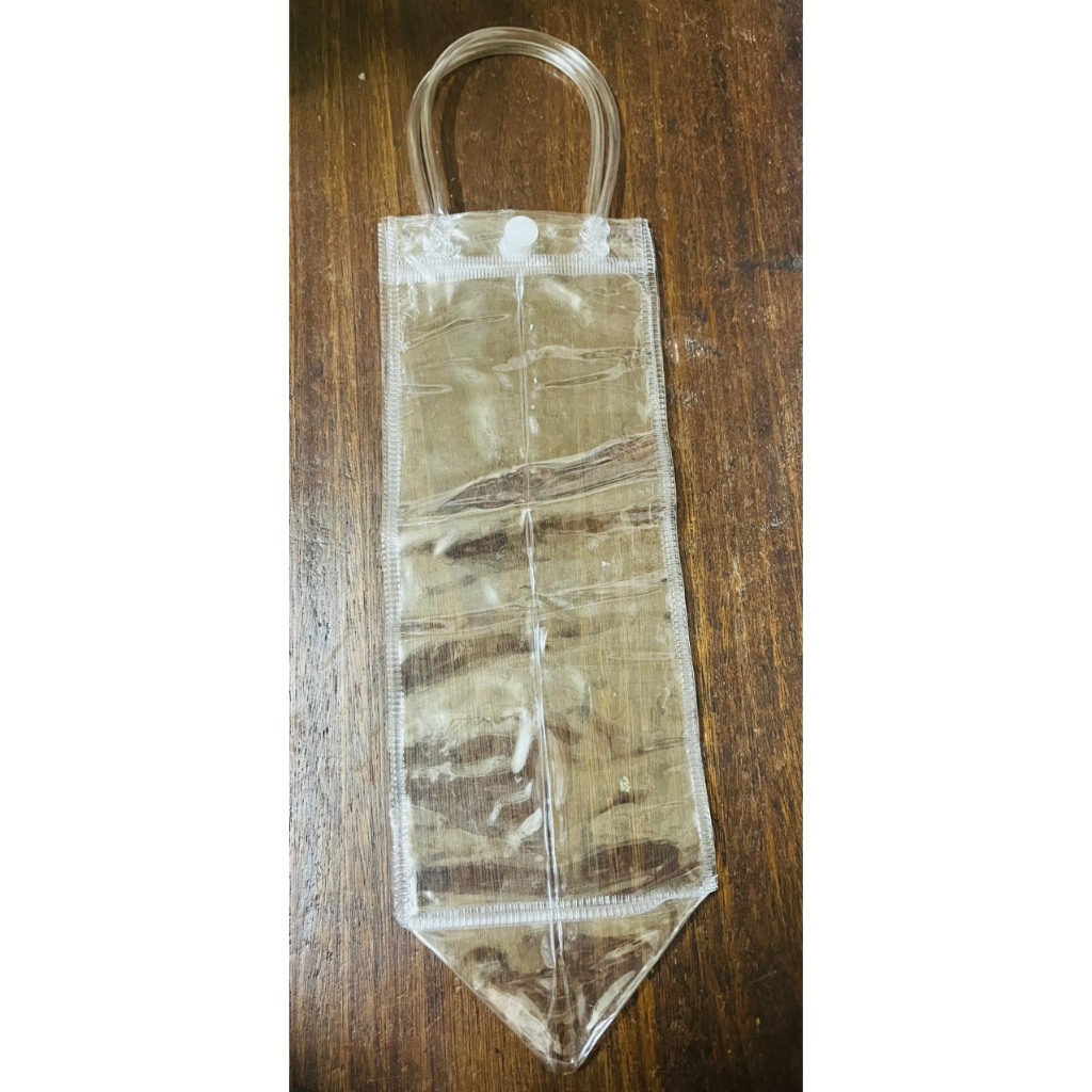Túi Trong Suốt Đựng Bình Giữ Nhiệt Có Tay Cầm và nút cài bấm Tiện Lợi Kích Thước 25x10x10cm Nhựa PVC Cao Cấp