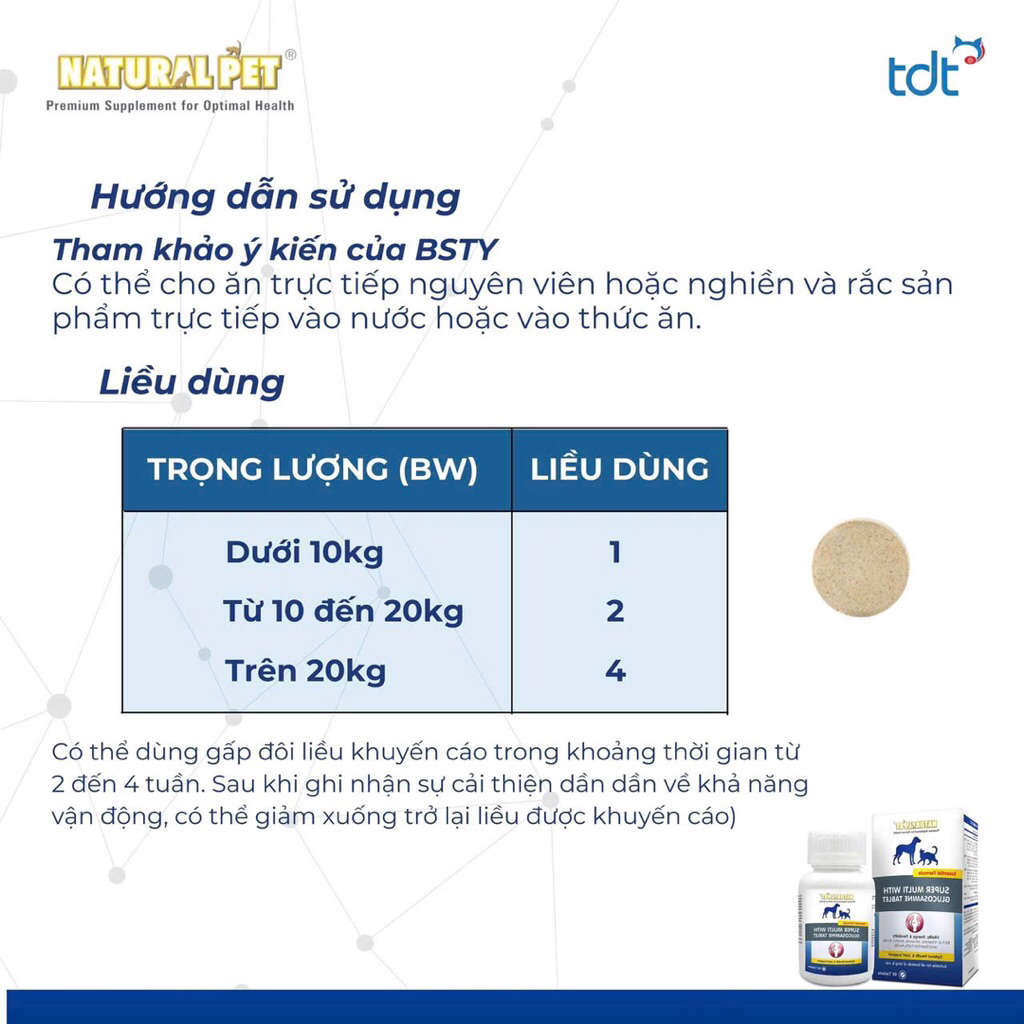 Viên hỗ trợ sụn khớp cho chó mèo Vet Expert ArthroVet & Joints Mobility Pet Love Premium