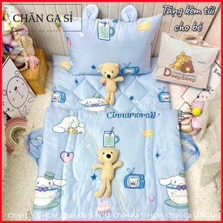 💫FOR BABY💫Nệm Chăn Gối Cho Bé Đi Học Lụa Lyocell Viscose Mềm Mát, Tặng Túi Canvas _ Chăn Ga Sỉ HCM