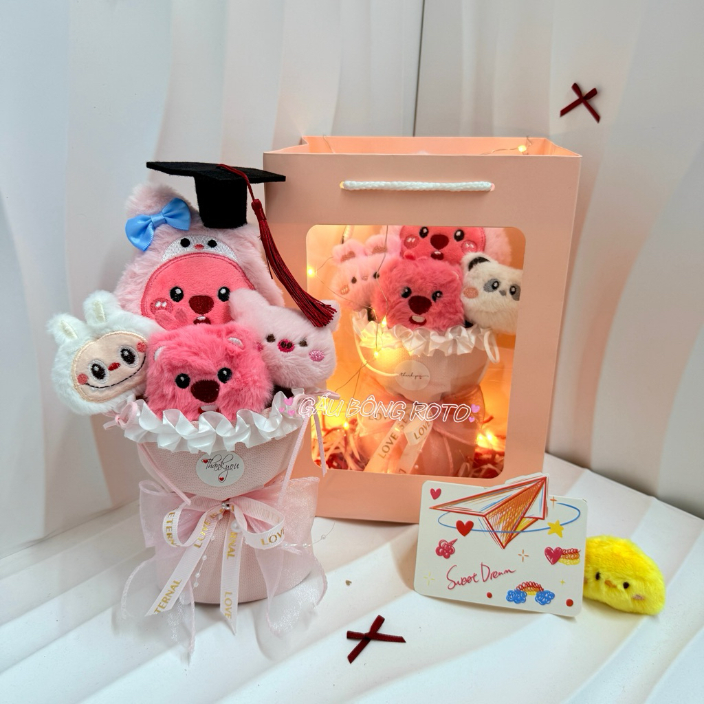 [HoảTốcHCM] Gấu bông Bó Hoa Mix Gấu Bông, yêu quà tặng bạn nữ, quà sinh Nhật cho nữ 20-10,8-3,noel❤️ | BigBuy360 - bigbuy360.vn