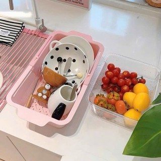 Bộ 2 Cái, Giỏ Lọc Bồn Rửa Nhựa Có Thể Điều Chỉnh-Có Thể Mở Rộng (ms 058)
