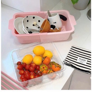 Bộ 2 Cái, Giỏ Lọc Bồn Rửa Nhựa Có Thể Điều Chỉnh-Có Thể Mở Rộng (ms 058)