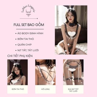 [LaMeo Lingerie] Fullset Đồ ngủ nữ ôm body kèm đai nịt tất thiết kế mới lạ quyến rũ