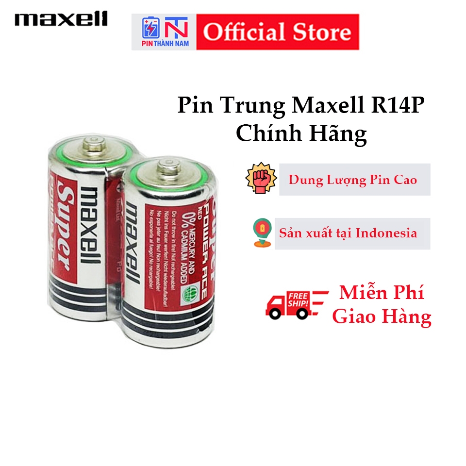 Pin Trung Maxell R14P Super Power Siêu Bền Vỉ 2 Viên Chính Hãng ...