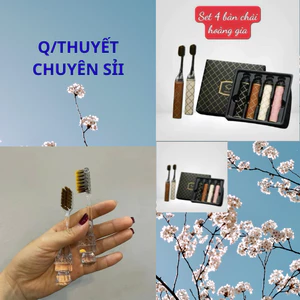 Bộ 4 Chiếc Bàn Chải “Hoàng Gia” Sang Chảnh Nam Nữ Gấp Gọn Tiện Lợi