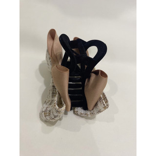 kẹp tóc nơ nhung tuyết mềm pha màu nhẹ nhàng-kẹp 8cm bọc nhung