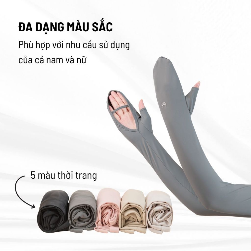 Găng tay chống nắng Unicare UPF50+, găng tay chống tia UV co giăn thoáng khí, chất vải lụa cao cấp