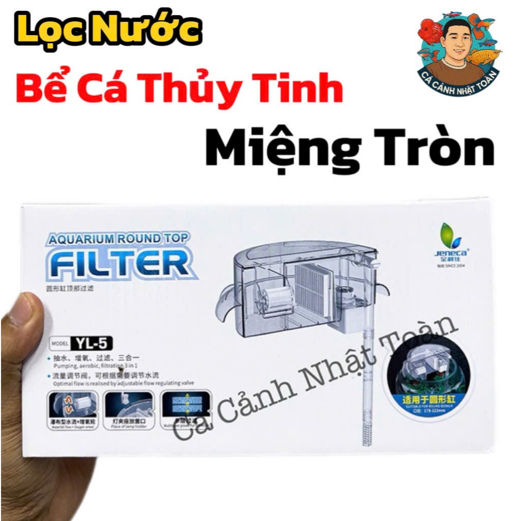 BỘ LỌC THÁC CHO BỂ THỦY TINH TRÒN, CHẬU TRÒN JENECA YL1, YL3, YL5