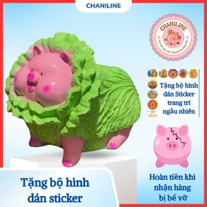 Heo Đất Lợn Đất Heo Bắp Cải đáng yêu cute , Ống heo tiết kiệm Trang Trí, Quà Tặng