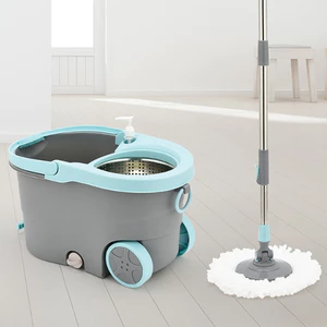 Combo Chổi Lau Nhà + Xô Kéo Có Cơ Chế Vắt Ly Tâm Cao Cấp Chính Hãng Việt Nhật ( mã 9556)