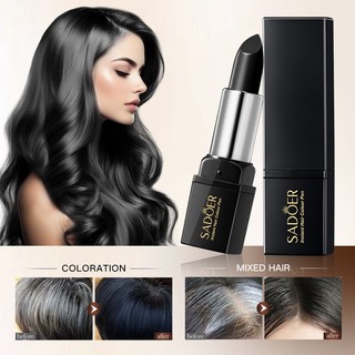 Son Nhuộm Tóc Bạc Thành Đen, Che Phủ Tóc Bạc Tạm Thời 2 Màu Đen Và Nâu Đen Hair Stick