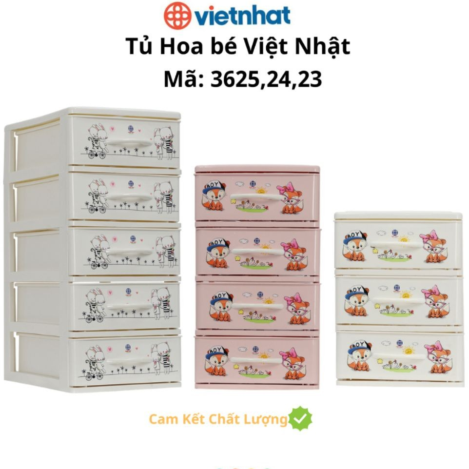 Tủ Hoa Bé 3 tầng 4 tầng 5 tầng Chính Hãng Việt Nhật