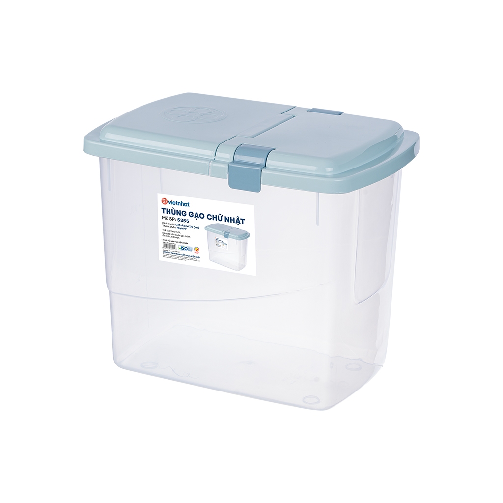 Thùng Gạo 15kg Kèm Ca Đong Định Mức Chống Ẩm Mốc Và Cồn Trùng Gây Hại Chính Hãng Việt Nhật (mã 5355)