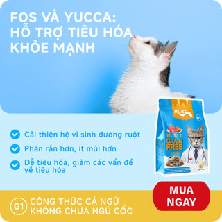 Thức Ăn Cho Mèo MRVET Dạng Hạt G1 Combo 3 Gói 1Kg Không Chứa Ngũ Cốc Cải Thiện Tiêu Hoá Mix Topping