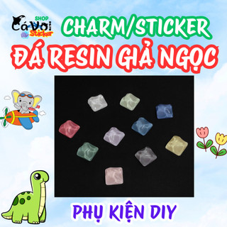 CHARM/STICKER: ĐÁ RESIN GIẢ NGỌC LẤP LÁNH- PHỤ KIỆN DIY-COMBO 10-20-30 VIÊN