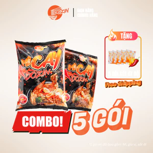 Combo 5 Gói Mì Cay DOZIN Siêu Hot - Sợi Mì Dai Ngon Chuẩn Vị - Thử Thách Vị Giác Cực Đã