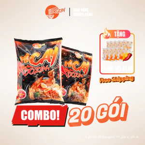 Combo 20 Gói Mì Cay DOZIN (Thùng Tiết Kiệm) - Sợi Mì Dai Sốt Đậm Đà - Phù Hợp Cho Cả Gia Đình