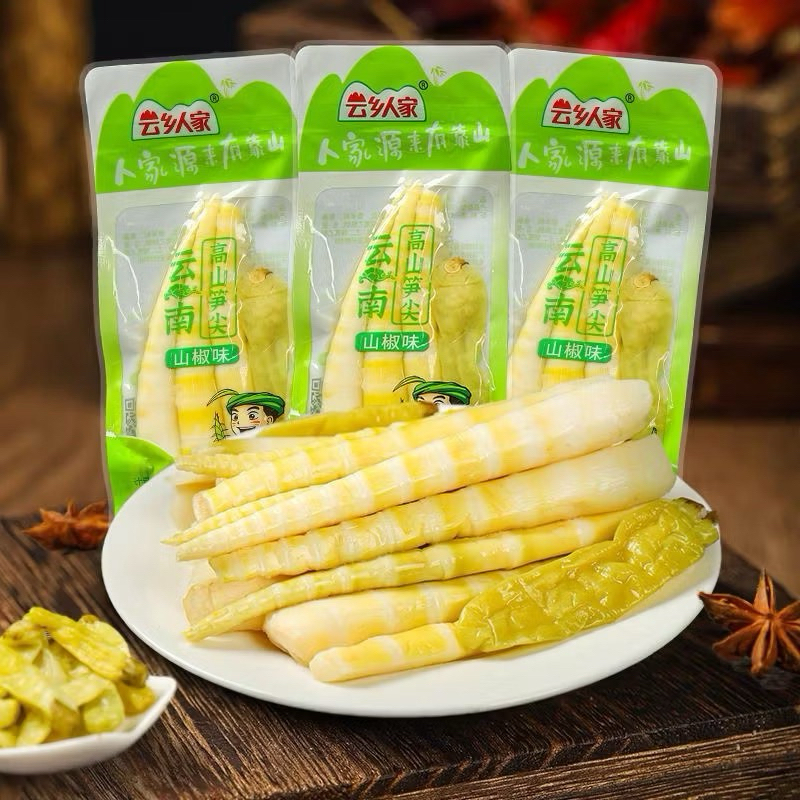 Hộp 20 gói Măng trúc cay giòn rụm 🌶️ Gói nhỏ 24gam ăn là ghiền, cay ngon đúng điệu
