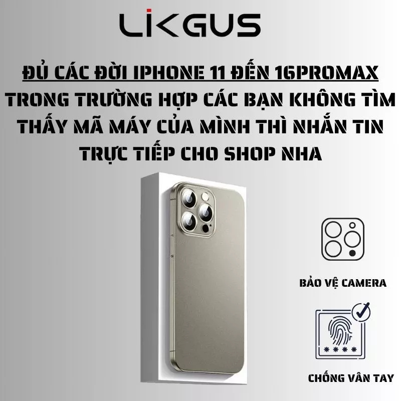 Ốp Likgus lưng nhám chống vân tay IPhone 11 12 13 14 15 16 17Promax - Lưng độ giống IPhone 15Promax