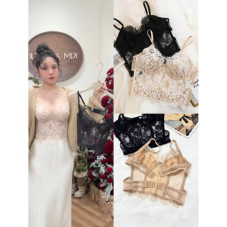Áo bra ren mỏng, áo ngực corset hai khuy cài sexy