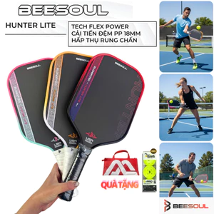 Vợt pickleball Hunter Lite chính hãng Beesoul công thủ toàn diện 3 màu công nghệ tối ưu 230gam 01022
