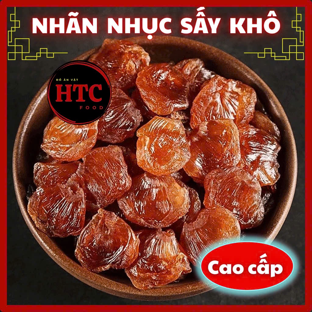 Nhãn nhục sấy khô cao cấp Hưng Yên dẻo mềm, ngọt thanh bổ dưỡng dùng ăn vặt, nấu chè, 500g, HTC Food