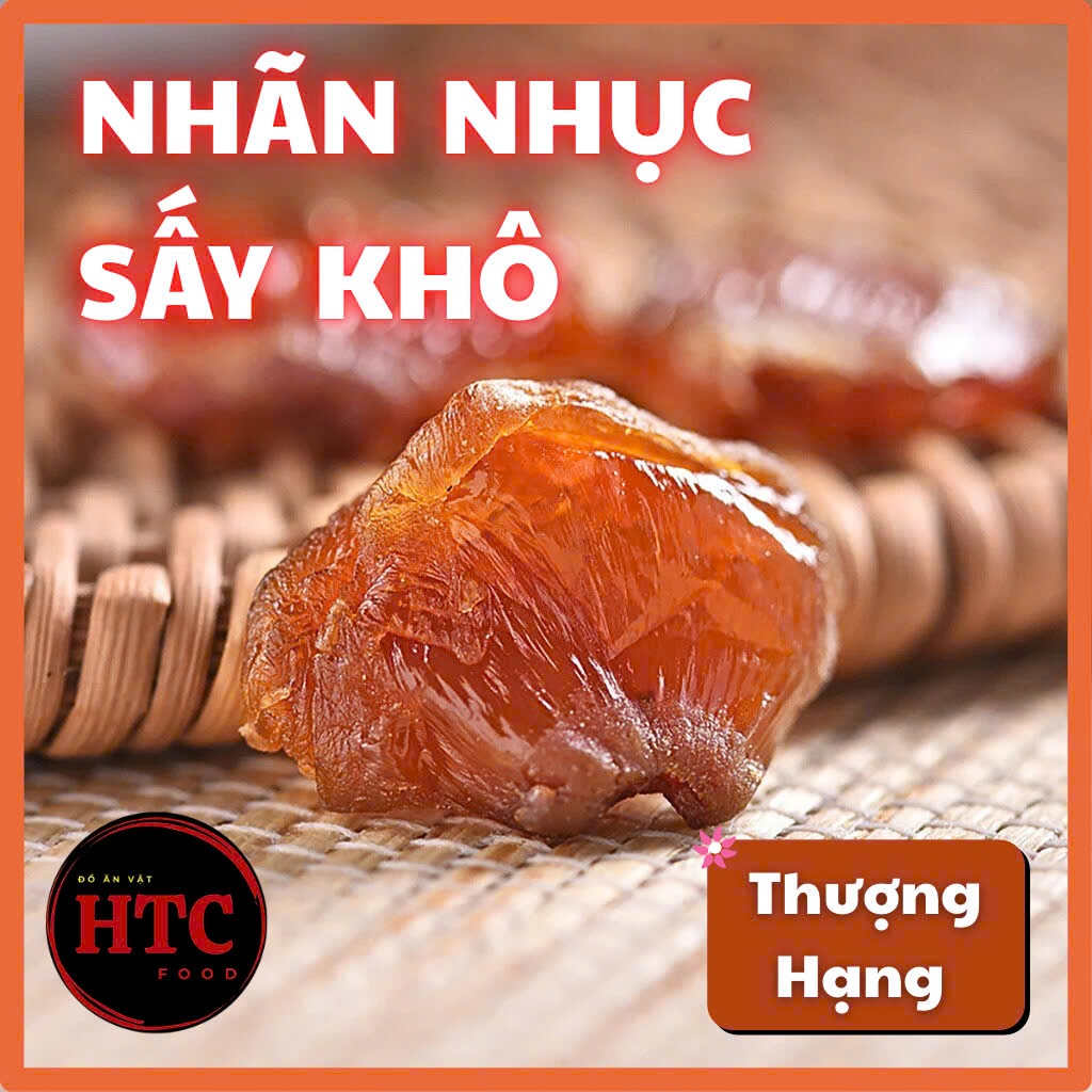 Nhãn nhục sấy khô cao cấp Hưng Yên dẻo mềm, ngọt thanh bổ dưỡng dùng ăn vặt, nấu chè, 500g, HTC Food