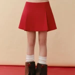 DOTTIE - Chân váy mini xếp ly - Đỏ - S0303 — ảnh 2