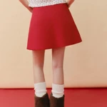 DOTTIE - Chân váy mini xếp ly - Đỏ - S0303 — ảnh 3