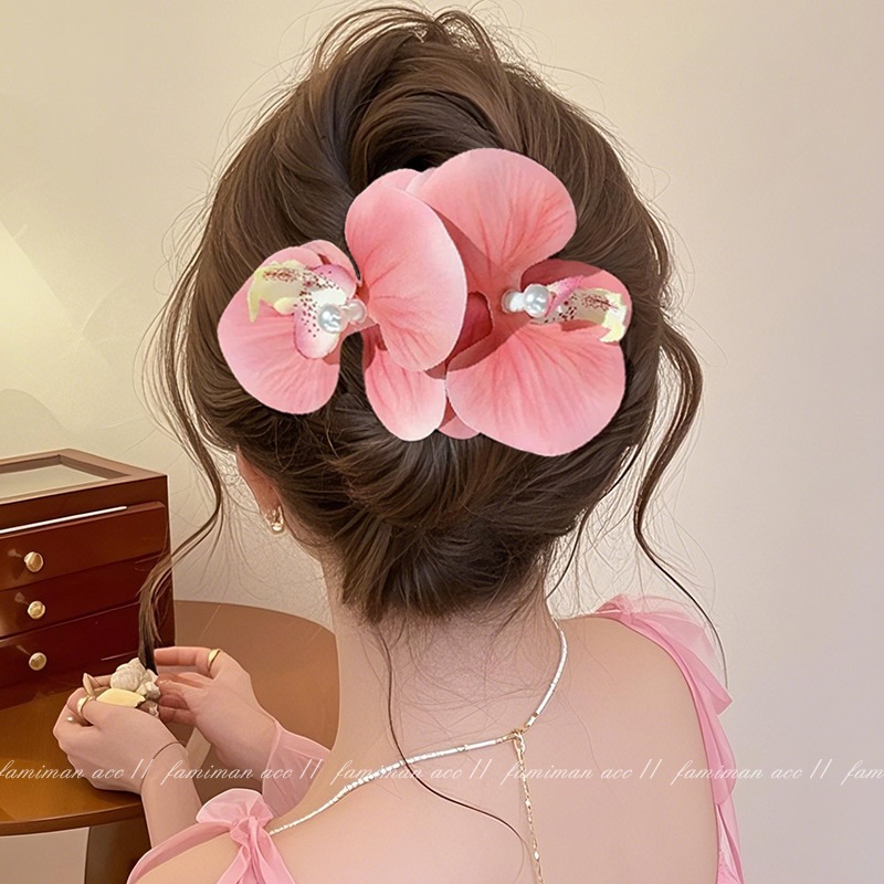 Kẹp tóc hoa lan hồ điệp phụ kiện cưới cho cô dâu loại đẹp - K97